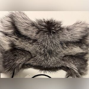 Chic Fur Gray Clutch / muffin/ crossbody bag